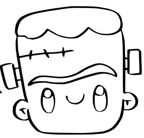 Coloriage Frankenstein Cutie Pour Halloween Dessin Gratuit Imprimer