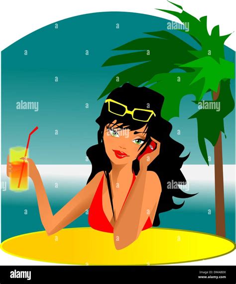 Hot Summer Woman Office Stock Vector Images Alamy