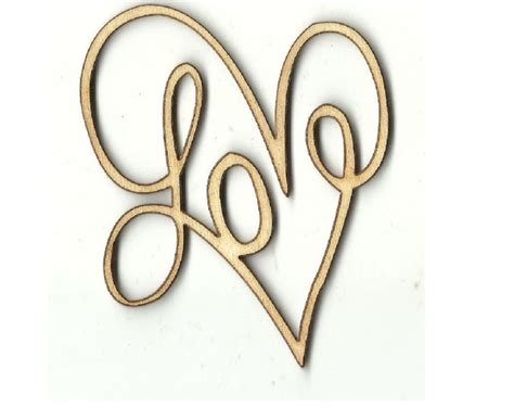 Heart Laser Cut Out Unfinished Wood Shape Craft Supply HRT2 Etsy