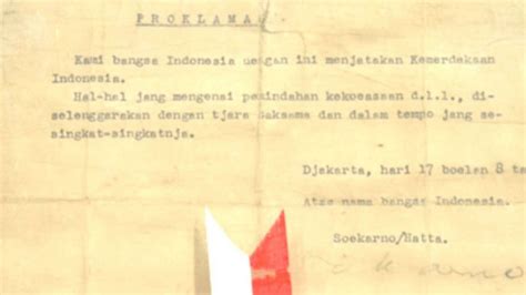 Foto Fakta Sejarah Teks Proklamasi Kemerdekaan Indonesia