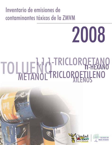 Pdf Inventario De Emisiones De Contaminantes T Xicos De La Centro