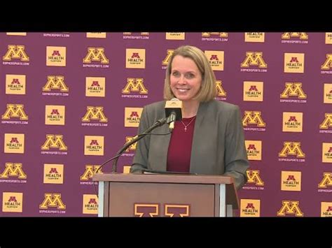 Gophers Introduce Public To Dawn Plitzuweit The New Head Coach Youtube