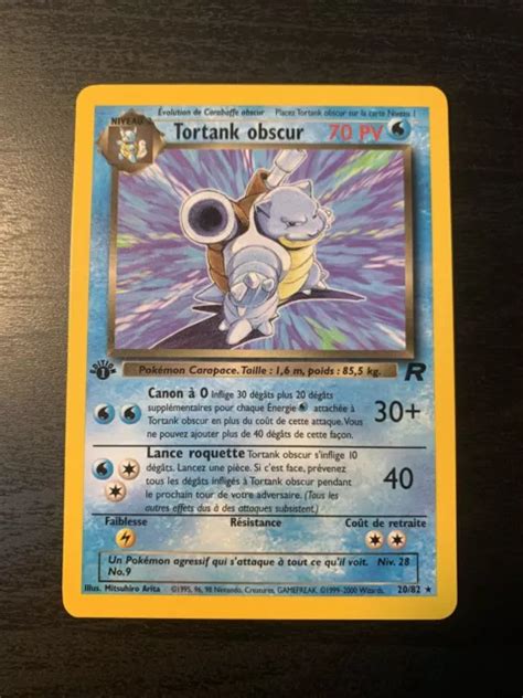 Carte Pok Mon Rare Tortank Obscur Team Rocket Edition Fran Ais