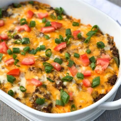 Cheesy Keto Taco Casserole Curbing Carbs