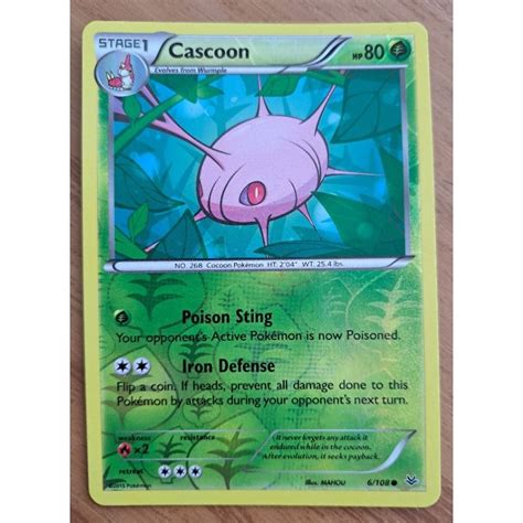 Card Pokémon Cascoon Reverse Foil Original e Nova Shopee Brasil