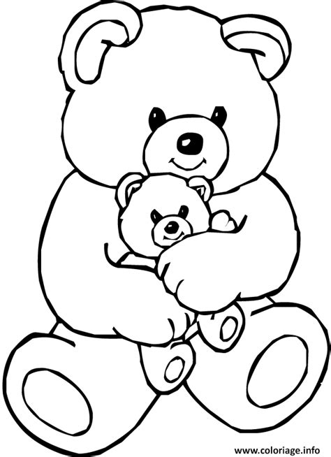 Coloriage Ours Nounours Trop Mignon