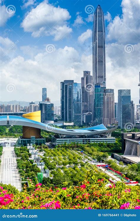 Downtown of City in Shenzhen China Stock Image - Image of downtown ...