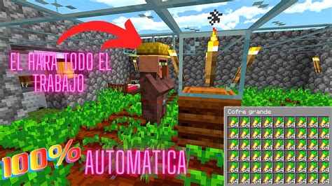 COMO hacer Una GRANJA De Comida AUTOMÁTICAEn Minecraft Bedrock 1