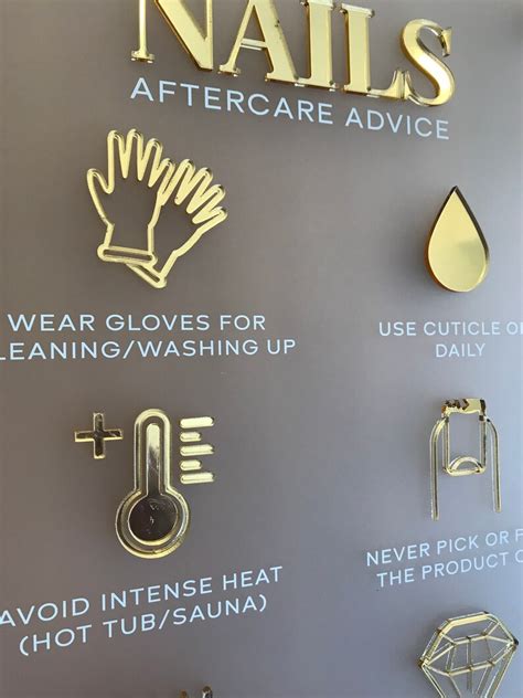 Nail Aftercare Advice Acrylic A3 3d Perspex Wall Sign Beauty Etsy