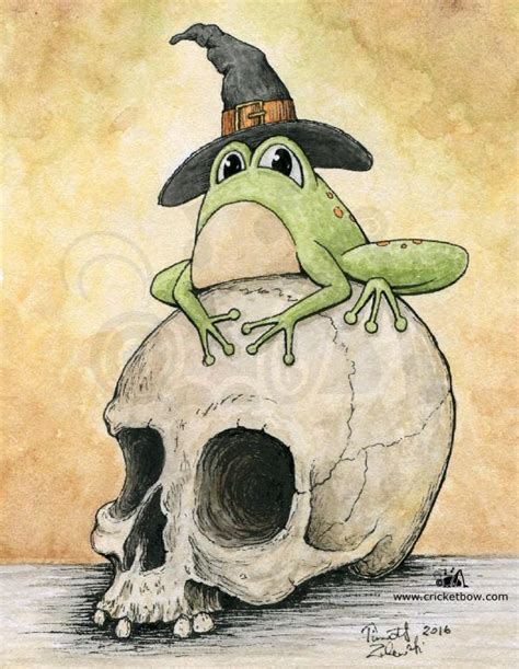 New Halloween Artwork — Cricketbow Design Frog Art Halloween Artwork Halloween Drawings