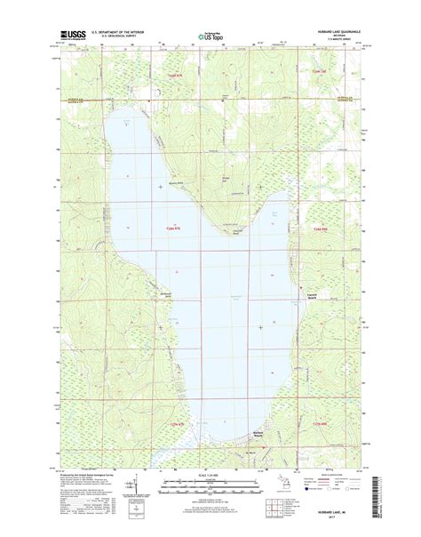 Mytopo Hubbard Lake Michigan Usgs Quad Topo Map