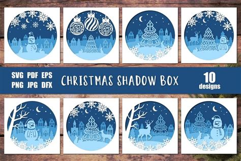 Christmas shadow box bundle | Merry Christmas svg