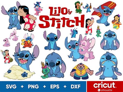 Lilo And Stitch Svg Layered Svg Files For Cricut And Silhouette