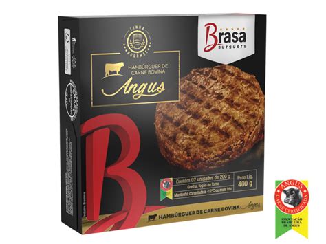 Hambúrguer Gourmet Angus 200g 2 Unidades Brasa