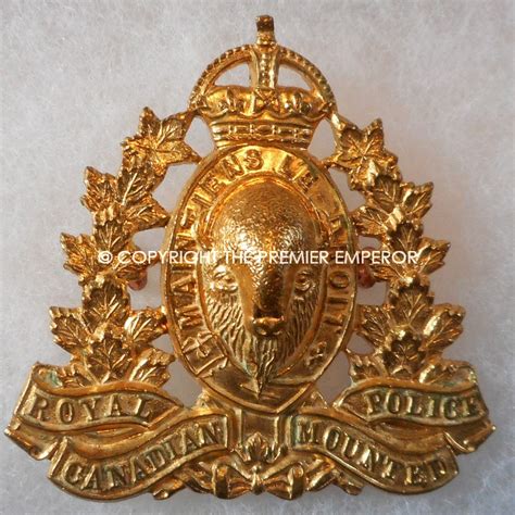 Canada. Royal Canadian Mounted Police cap badge. (Near Mint Condition ...