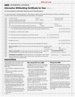 Fillable Online Revenue State Mn Final Revenue State Mn Fax