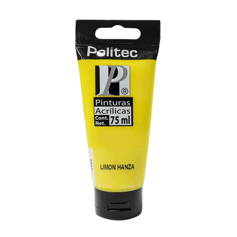 Pintura Acrílica Limón Hanza Politec 75ml Comsucre Online