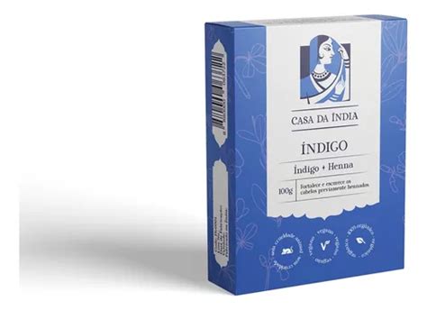 Henna Indiana Indigo Casa Da India G Para Cabelo Un