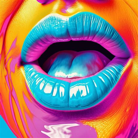 Premium Photo Beautiful Sexy Woman Lips Sticker Illustration