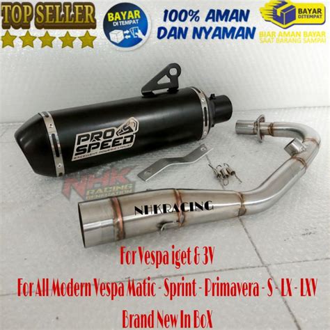 Jual KNALPOT PRO SPEED VESPA SPRINT VESPA LX VESPA S VESPA PRIMAVERA