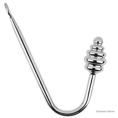 40mm B Trois Tailles Femelle Anal Crochet Boule Acier SM Godemichet Anal Crochet Anal Jouets