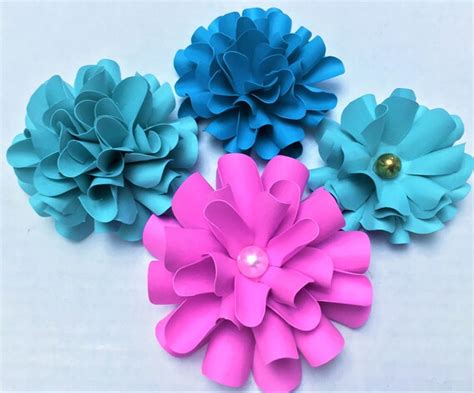 Layered Paper Flowers Pack Small Paper Flowers Digital Cut | Etsy