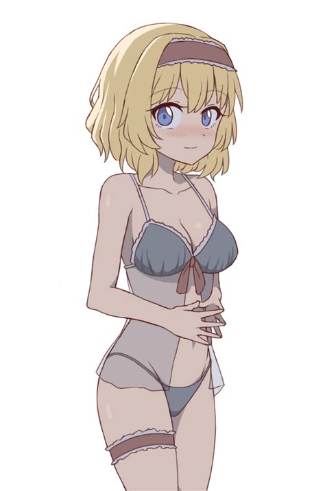 Cachemerro Alice Margatroid Touhou Girl Bikini Blonde Hair Blue Bikini Blue Eyes Cowboy