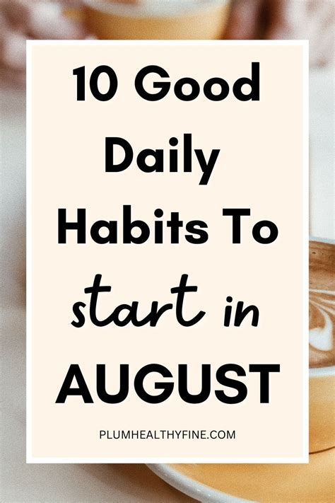 Good Habits Artofit