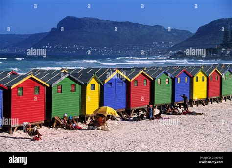 South Africa Cape Town Peninsula Fish Hoek Beach Stock Photo Alamy