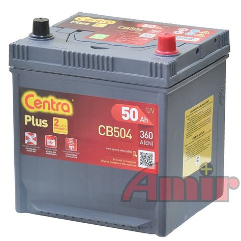 Akumulator Centra Plus 12V 50Ah 360A CB504 JAPAN