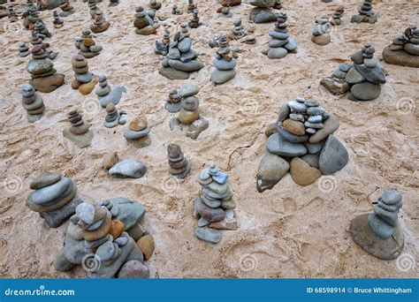 Rock Piles Great Ocean Road Victoria Australia Stock Photo Image