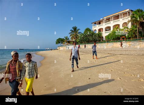 Indian Ocean And Stone Town In Zanzibar Tansania East Africa