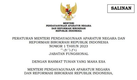 Permenpan Rb No Tahun Tentang Jabatan Fungsional