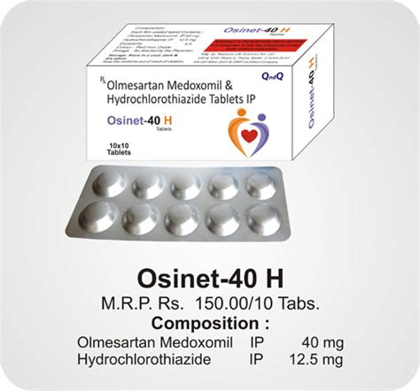 Olmesartan Medoxomil Hydrochlorothiazide Tablets Manufacturer