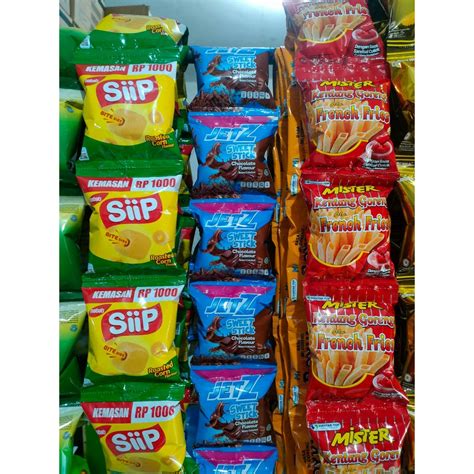 jual snack renteng jetz siip french fries renteng isi  pcs