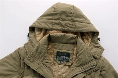 Mens Cargo Jacket Warm Coats Fleece Lined Military Jackets Temu