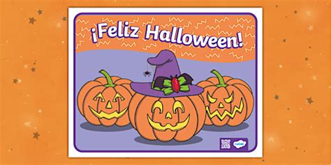 Cartel ¡feliz Halloween Hecho Por Educadores Twinkl