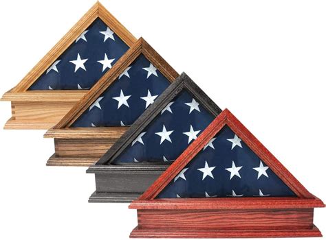 Super Tough Us Made Military Flag Display Case And Pedestal