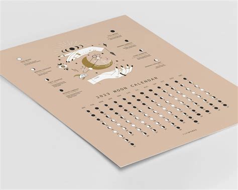 Lunar Kalender 2023 Druckbarer Jahreskalender Der 8 Wichtigsten