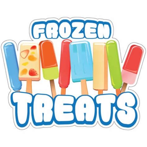 Signmission 16 In Frozen Treats Decal Concession Stand Food Truck