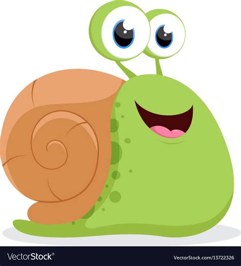 Cute Snail Cartoon Royalty Free Vector Image Vectorstock