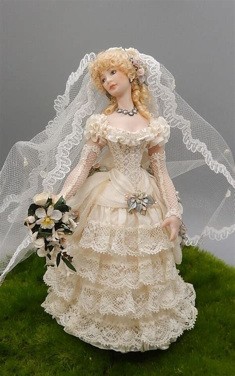 Stacy Hofman Ooak Porcelain Victorian Bride Doll Dollhouse Miniature 1