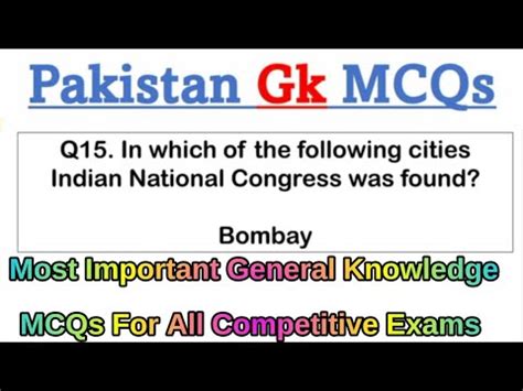 Top Most Repeated General Knowledge Gk Mcqs For All Competitive