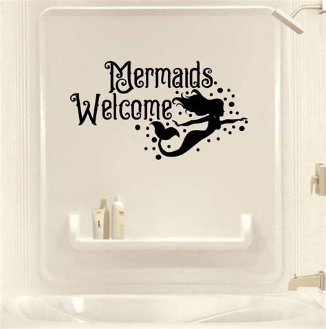 Mermaid Decal Bathtub Decal Bathroom Decal Shower Decal Etsy