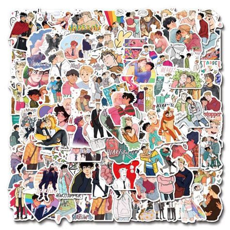 1050100 Pcs Tv Show Heartstopper Stickers For Luggage Laptop