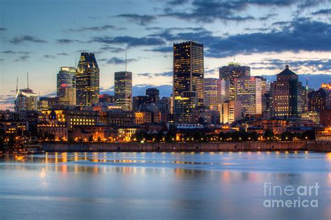 Montreal Quebec Skyline From Le Fleuve Saint Laurent Photograph By Bill