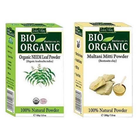 Indus Valley Bio Organic Neem Leaf Powder Multani Mitti Powder Combo