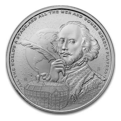 Srebrna Moneta Icons Of Inspiration William Shakespeare 1 Uncja 1 Oz