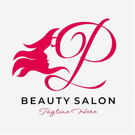 Premium Vector Letter P Beauty Salon Logo Design Beautiful Woman Face