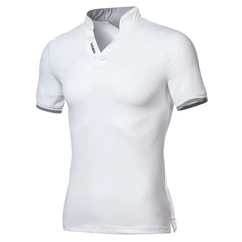 2023 New Fashion Brand Polo Shirt Mens Summer Mandarin Collar Slim Fit